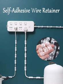 透明线夹自粘式电线整理器数据线固定器塑料电线管理夹居家必备办公室必备宿舍必备