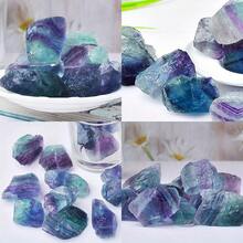 20PCS Natural Color Fluorite Crystal Minerals Landscape Rock Specimen Mineral Decorative Bulk Asymmetrical Shape Raw Stone Home Decor - Multicolor - View 1