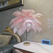 1pc USB Powered Feather Shaped Desk Lamp With Adjustable 3-Color LED Light. Can Be Used As DIY Decorative Lamp, Suitable For Bedside, Desk, Dining Room Lighting, Small Night Light, Romantic Wedding Atmosphere Lighting. European Style. Suitable For Bedroom, Living Room, Office Home Decor. Wedding Lighting. Valentine's Day Gift. - USB Powered - View 22