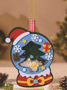 1pc Non-Woven Fabric Handmade Rattle Toy, Felt Hanging Decor, Creative Educational DIY Craft Kit For Kids, Children's Small Gift, Handmade DIY Material Pack, Kids Intelligent Toy, Christmas Decoration Handmade DIY Kit, Keychain, Kindergarten Christmas Gift