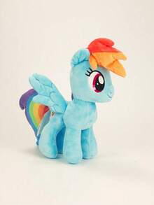 Hasbro Hasbro Muñeca de peluche - Diseño de la Princesa Twilight Sparkle, con cuerno brillante y melena arcoíris, suave y cómoda, adecuada para niñas, regalo festivo, apta para niños de 3+ años, personaje con licencia oficial - Rainbow Dash - Ver 8