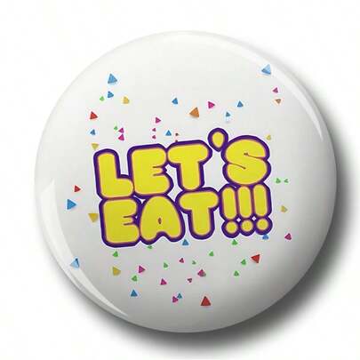 1ชิ้น 4.4ซม./1.73นิ้ว ป้ายกิ๊บนิรภัยลวดลาย ป้ายกระดุม ป้ายเข็มกลัด เหมาะสำหรับติดกับเสื้อผ้า กระเป๋า กระเป๋าเป้ ของขวัญสนุกสำหรับครอบครัวและเพื่อน