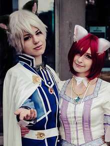 猫咪角色扮演服装 - 2/3/4 件猫耳和尾巴套装，带项圈爪子手套猫咪角色扮演服装配饰小猫耳朵项圈尾巴 R 爪子或女士女孩万圣节装扮