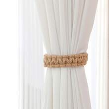 1/2pcs Set Solid Color Curtain Tie Backs, Bohemian Woven Design Curtain Tiebacks, Suitable For Bedroom Living Room Home Decor - Brown - View 6