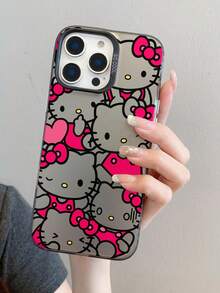 SANRIO IP元素防震时尚手机壳 猫咪元素时尚手机壳 IP元素时尚手机壳 KT猫激光壳 磨砂渐变蝴蝶结小猫全身防震手机壳 春季礼物 生日 国际版 非国内版 春季派对礼物 生日 - 黑色 - 查看 8