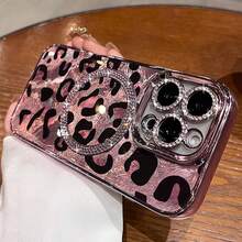 For IPhone 16 Pro Case Magnetic Glitter Compatible With MagSafe Diamond Leopard Cheetah Print Phone Case Cover For IPhone 16 Pro,Pink2025.1apple007 - Màu tím - Xem 9