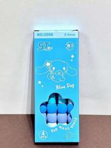 Sanrio 4 支装圆珠笔动漫    卡通舒适软握凝胶笔创意学生文具礼物返校学习用品（部分零件可能随机）