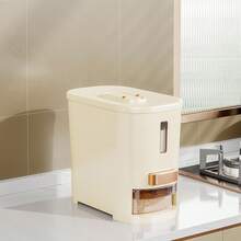 Pressure Rice Bucket Sealed Anti-Insect Anti-Moisture Plastic Rice Canister, Transparent Kitchen Crevice Grain Storage Bucket, Pressure Simple Smooth Dispensing, Space-Saving, Household Essential - Multicolor - View 8