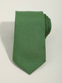 1pc Unisex Casual Hand-Tied Necktie, Suitable For Various Occasions, Versatile In Moss Green/Dark Green/Sage Green Men Necktie Men Necktie