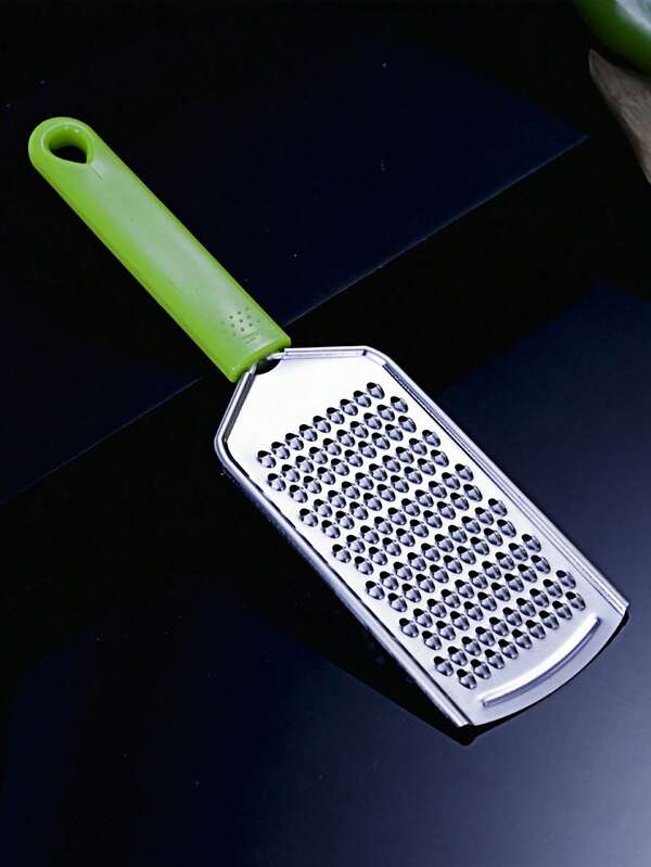 1 pieza Rallador de acero inoxidable con mango de plástico creativo, utensilio de cocina para el hogar. Hay tres modelos a elegir, puede elegir agujeros grandes/medianos/pequeños según sus diferentes necesidades. Rallador manual para restaurante y hogar, picador de alimentos de cocina, adecuado para rallar queso, zanahorias, verduras, jengibre, patatas y frutas. Un regalo ideal para Navidad, para novias y seres queridos.