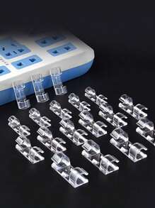 透明线夹自粘式电线整理器数据线固定器塑料电线管理夹居家必备办公室必备宿舍必备