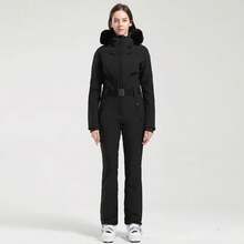 One-Piece Ski Suit For Women, Snowboard Overalls, Windproof And Waterproof, Breathable Clothing, Thickening, Skiing Suit, Winter - color 9 - 查看 1
