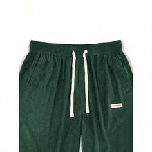 Men's Solid Color Casual Everyday Trousers Men's Streetwear Pants, Boy Friend Gifts, Back To School - 墨綠色 - 查看 6