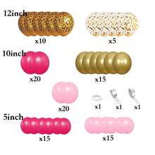 103pcs Leopard Print Themed Balloon Garland Arch Set, Including Hot Pink, Pink, Gold, And Leopard Print Latex Balloons, Perfect For Birthday Parties, Baby Showers, Bridal Showers, Bachelorette Parties, Outdoor Decorations, And Leopard Print Themed Party Decorations. - Multicolor - View 3