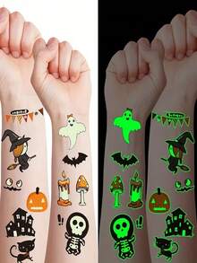 Süße rosa Einhorn Temporäre Aufkleber, Cartoon Fantasy Einhorn Design, geeignet für Partys, Strandreisen und Sommerfestivals - und nicht-irritierende Körperkunst Aufkleber | Leuchtende und wasserfeste Cartoon Meereslebewesen | Geburtstags-Party, Ozean Meerjungfrau Aufkleber Geburtstags-Party Geschenke, Strandaktivitäten und Weihnachtsstrümpfe ideal für Geburtstags-Party Dekoration