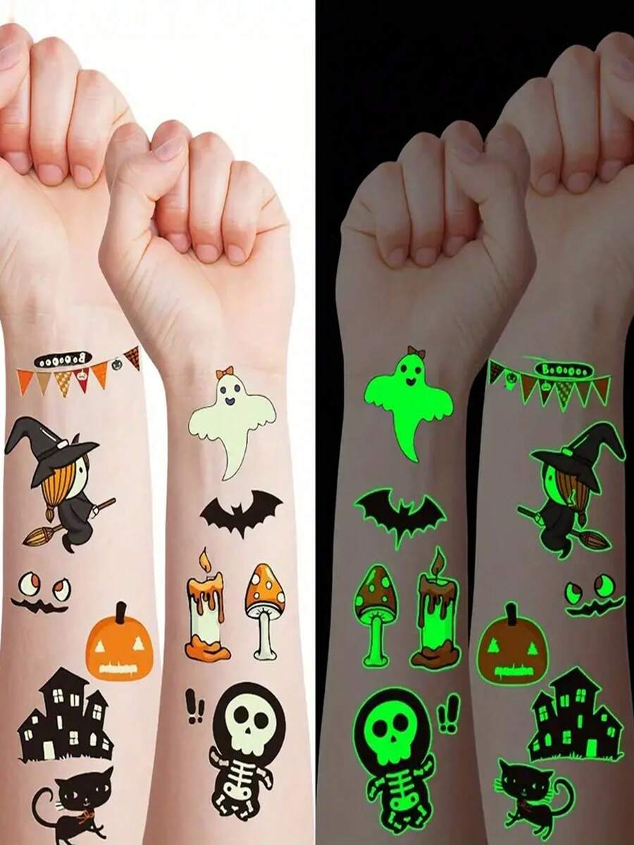 Süße rosa Einhorn Temporäre Aufkleber, Cartoon Fantasy Einhorn Design, geeignet für Partys, Strandreisen und Sommerfestivals - und nicht-irritierende Körperkunst Aufkleber | Leuchtende und wasserfeste Cartoon Meereslebewesen | Geburtstags-Party, Ozean Meerjungfrau Aufkleber Geburtstags-Party Geschenke, Strandaktivitäten und Weihnachtsstrümpfe ideal für Geburtstags-Party Dekoration