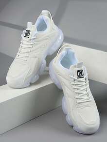 低帮男士运动鞋男式运动鞋休闲跑步鞋慢跑鞋男士步行鞋时尚渐变红色鞋类网球街头服饰 - 白色 - 查看 5