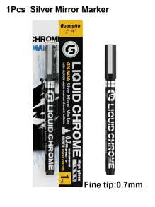 Liquid Gold Chrome Markers, Permanent Reflective Metallic Gold Paint Pen, High Gloss Car DIY Model Painting, Touch Up Repair Kit For Plastic Metal Glass Fabric Ceremic Resins(Gold/Silver/Red Gold/Copper Gold)