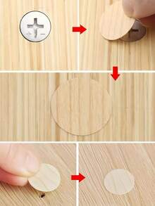 54 szt./arkusz 21 mm samoprzylepne naklejki dekoracyjne z PVC, zaślepki na śruby meblowe, ozdoby do naprawy szafek meblowych