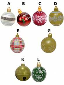 60cm riesiger aufblasbarer Weihnachtsdekorations-Ball - wetterfestes PVC-Material, nicht aufgeladen, ohne Strom, perfekt für Outdoor-Feiertags-Garten, Rasen, Veranda, Oster-Dekoration - 1 Stück - Übersicht 11