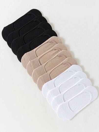 10/12 双女士结饰简约船袜隐形袜，防滑透气针织面料，适合春夏季休闲通勤运动返校礼物