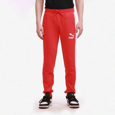 Pantalones Puma para hombre, pantalones deportivos, pantalones de chándal retro de color block con cordón, cómodos 531381-11