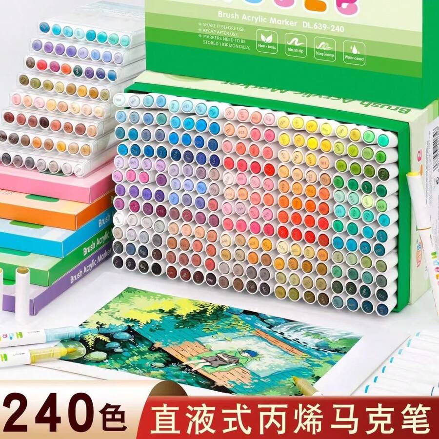 Guangna New Upgraded Acrylic Paint Markers Are Launched Online For The First Time. The Ink Is More Solid And The Ink Comes Out Smoothly. The Color Classification Is Comprehensive. It Is Suitable For Handicrafts And Art Supplies. It Is Suitable For Plastic, Glass, Metal, Bamboo, Canvas, Rock, Ceramic And Fabric Crafts, And For Professional Art Painting Purposes. It Is Suitable For Gifts