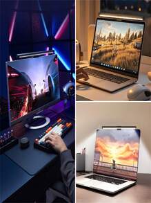 1条30厘米/40厘米RGB/三色背光USB LED显示器灯条，电脑显示灯，LED按键控制游戏屏幕灯，无屏幕眩光，保护眼睛，适用于家庭办公室，USB灯带 - 均碼 - 查看 11