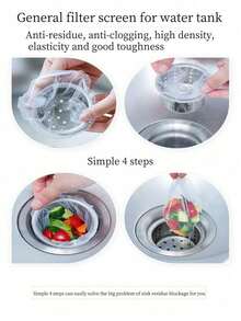 300/100/30 Stück Küchenspüle Abflussfilter, Gemüsewaschenkorb, Geschirrspülkorb, Haushaltseinweg-Gestell, Abflusssieb, usw. Einweg-Spülfilter, Gemüseschüssel, Poolreinigung, Auslaufsicheres Netz, Tasche, Bodenablaufnetz, Küchenspülenfilter.
