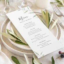 5/20/50 piezas Tarjetas personalizadas del menú de boda, Tarjetas de mesa del menú de boda personalizadas, Tarjetas del menú de restaurante - Blanco - Ver 3