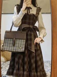 طقم زي خادمة، فستان دمية فرنسية عتيقة بطراز لوليتا، مناسب لصور التخرج، مواعيد الحديقة، العشاء الرومانسي، النوادي، حفلات الأزياء، عيد الحب - متعدد الألوان - مشاهدة 4