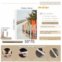 1 pezzo, Quadro da parete in tela, Decorazione da parete incorniciata, Sci moderno e colorato, Decorazione da parete per pista da sci, cartellone da sci invernale, Decorazione per la casa vintage con snowboard, Decorazioni natalizie, Decorazione natalizia con scena invernale e neve, Decorazione per camera, Decorazione per dormitorio, Decorazione per bagno, Decorazione per camera da letto, Decorazione per ufficio, Decorazione per soggiorno, Regalo per appassionati di sci - Multicolore - Visualizzare 14