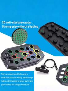 2/3 Stücke Multifunktionale Heimfitness-Ausrüstung, ergonomisches Push-Up-Trainingsboard zur Stärkung von Brust und Schultern, faltbares tragbares Fitness-Trainingsboard, nicht-elektrisch, PP-Material, 28-Loch Multifunktions Push-Up-Board