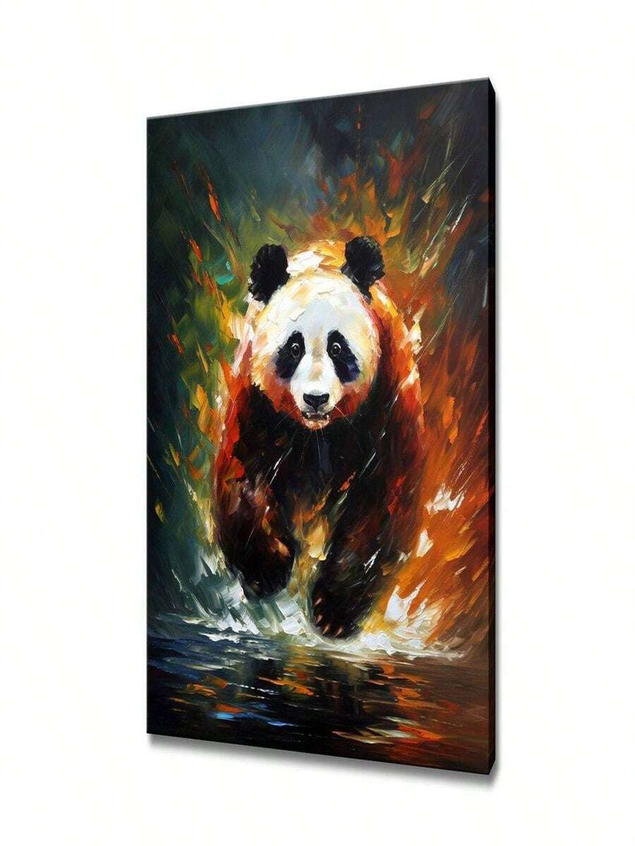 1pc 30*40cm(12*16inch) Framed Nursery Wall Art Print Maria's Garden Wall Decor Poster Frameless Canvas Cute Animal Art Newborn Gift Mom Baby Shower Newborn Nursery Print - White - View 1