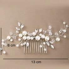 Tiara Arrangement Accessory Wreath Ornament Wedding Hair Party Graduation Bride Debutante - 銀色 - 查看 4