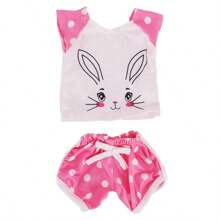 2 件套服装套装（衬衫和短裤）适合 16-18 英寸重生婴儿娃娃，配饰（不含娃娃）