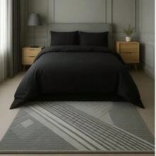 CNZB-2/3 件套羽绒被套，床上用品套装，纯色亲肤被套，简约风格被套，舒适柔软透气，适用于单人/双人/全尺寸/特大号/大号床尺寸 - 非常适合卧室、客房、宿舍，1 件羽绒被套配 1/2 件枕套（无填充物）可机洗 - 白色 - 查看 1