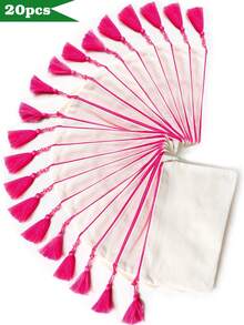 1 PEÇA/5 PEÇAS/10 PEÇAS Nécessaire de Zíper de Lona com Borla, Bolsa para Maquiagem para Viagem, Organizador de Maquiagem, Nécessaire de Lápis, Para Férias, Praia, Banheiro, Coleção de Quarto, Grande Capacidade