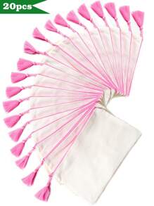 1 PEÇA/5 PEÇAS/10 PEÇAS Nécessaire de Zíper de Lona com Borla, Bolsa para Maquiagem para Viagem, Organizador de Maquiagem, Nécessaire de Lápis, Para Férias, Praia, Banheiro, Coleção de Quarto, Grande Capacidade