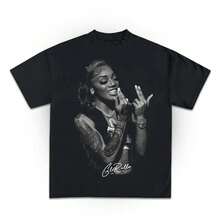 Glorilla Vintage Style 90'S Bootleg T-Shirt,Rapper Graphic T-Shirt Vintage Rap Hip-Hop Collection Y2K Streetwear For Men Women Fans - màu đen - Xem 1