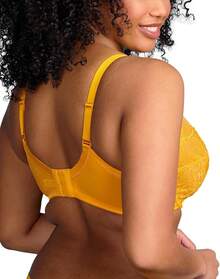 Minimizer Bras Women Full Coverage Underwire Bras Plus Size Lifting Lace Bra Heavy Breast - Cadmium Yellow - View 3