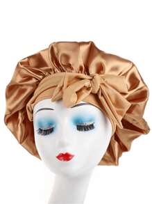 1pc Luxurious Satin & Silk Bonnet For Sleeping - Adjustable Comfort Fit With Tie Band - Unisex Night Hair Protection For Men & Women Home Bathroom Decor Spring Summer Autumn Winter Shower Towels For Beauty Salon, Hotel Sports,Home Essentials, Towel, Skin Care