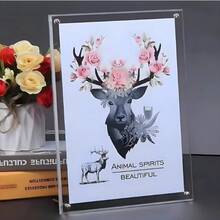 透明相框亚克力照片卡架相框韩流专辑海报标签展示架桌面装饰 - 彩色 - 查看 2