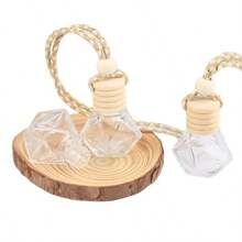 10 piezas Ambientador de coche de uso múltiple, botella de ambientador de decoración colgante, botella de vidrio vacía para montar en el coche, ambientador para coche, apto para coches, dormitorios, salas de estar, baños, balcones, armarios y otros lugares, necesidades perfectas para la decoración del hogar - Multicolor - Ver 7