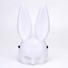 1 Peça Máscara de Barra de Desempenho, Palco de Boate, Cosplay de Orelha de Coelho Meia Face, Jogo de Papel, Decoração de Festa de Máscaras de Carnaval de Halloween