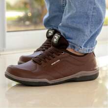 Men's Casual Sneakers, Lightweight And Soft With Guaranteed Comfort 141a - Cà phê nâu - Xem 3