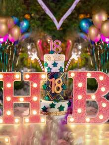 1 件 16 厘米/21 厘米 LED 字母灯，粉色闪烁字母灯，电池供电，房间装饰夜灯，桌面中心装饰，用于卧室、家庭、生日派对装饰、夜间婚礼、生日、圣诞灯、女孩礼物、儿童房装饰、婴儿房装饰、迎婴派对、情人节装饰 - 暖白光 - 查看 6