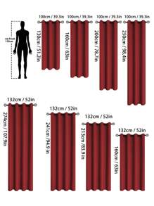 1pc/2pcs Blackout Curtains With Thermal Insulated Lining, Suitable For Living Room, Bedroom, Kitchen, Bathroom, Home Decor, Room Decoration