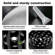 1 Set Smoking Accessories Kit, Includes 14*18 Rolling Tray, 50mm Metal Grinder, 1 Stash Jar, Rolling Machine, Smoking Supplies, Home Tools, Gift For Smokers, Suitable For Halloween, Christmas - Nhiều màu - Xem 3