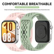 运动透气硅胶表带兼容 WATCH FIT 4 Pro FIT4 腕带兼容 WATCH FIT 3 手链带配件 - Compatible With Huawei Fit 3/4/4Pro - 查看 3